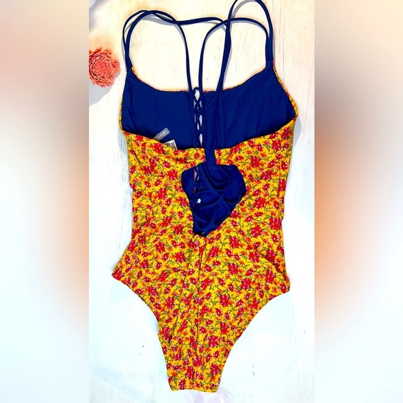 Skinny Dippers One Piece Jelly Beans Suga Babe Lace Up, Bumble, Size XL, NWOT - Picture 4 of 7